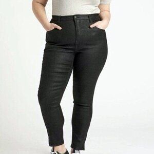 Universal Standard Meuse High Rise Resin Jeans 27" Ankle Zip - Size 18
